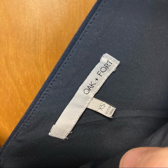 OAK + FORT Sz XS Navy Jumpsuit With Front & Back Pocket Straight Leg Oversized - Picture 4 of 8